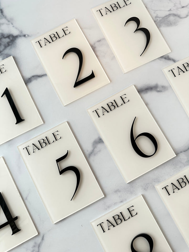 Layered Table Numbers | Chloe