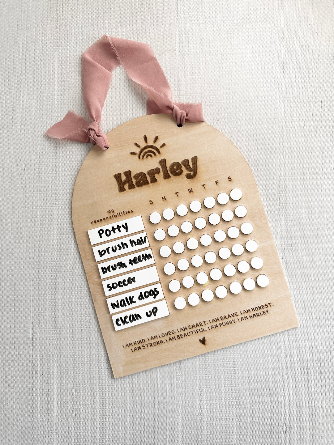 Weekly Responsibility Board | Personalized Kids Gift